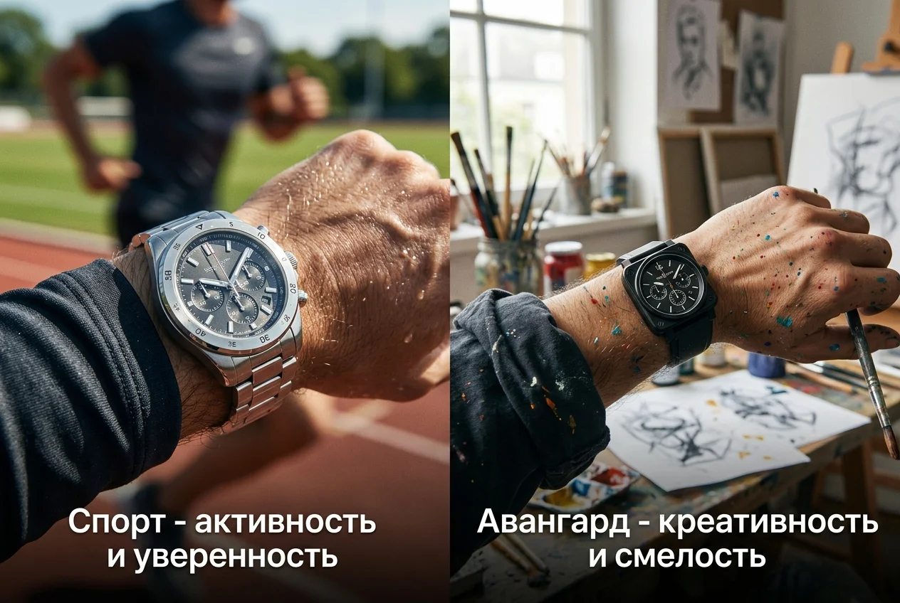 Авангардные часы - креативность и смелость