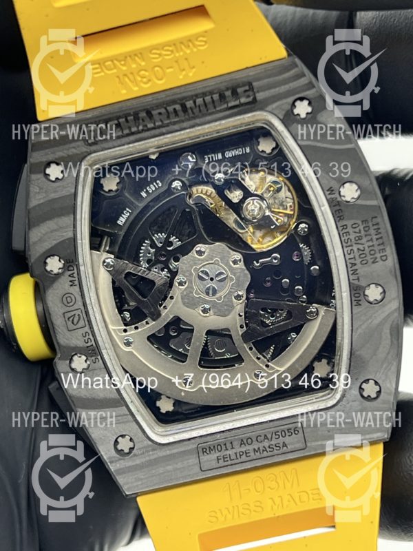 Товар Richard Mille RM 011-FM Black Yellow Фото 15 - Richard Mille RM 011-FM Black Yellow