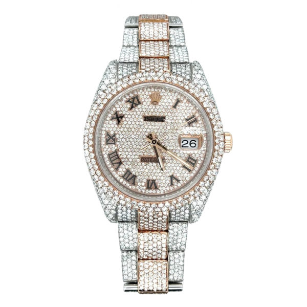 Фото 1 - Rolex Datejust 41mm 126300 Full Pave Rose Gold