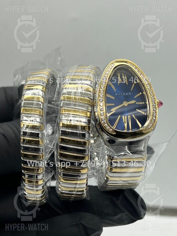 Фото 2 - Bvlgari Serpenti Tubogas 35mm Blue Yellow