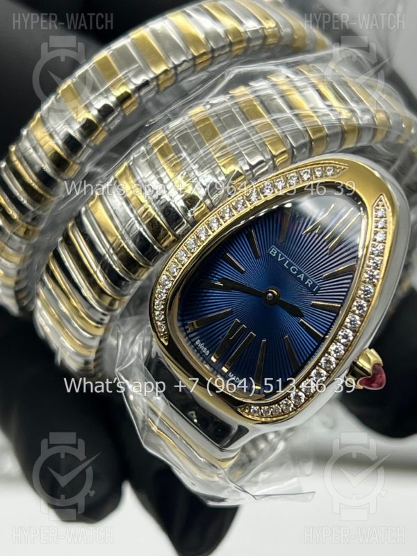 Фото 3 - Bvlgari Serpenti Tubogas 35mm Blue Yellow