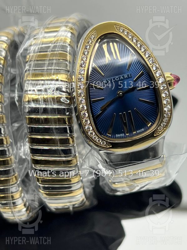 Фото 5 - Bvlgari Serpenti Tubogas 35mm Blue Yellow