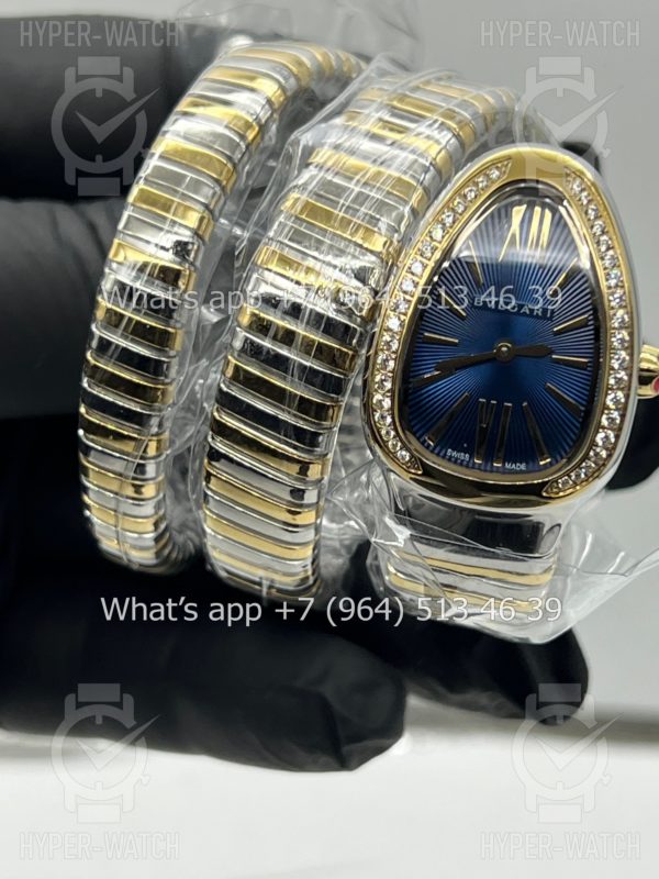 Фото 6 - Bvlgari Serpenti Tubogas 35mm Blue Yellow