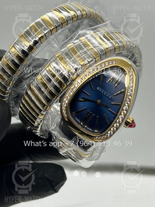 Фото 19 - Bvlgari Serpenti Tubogas 35mm Blue Yellow