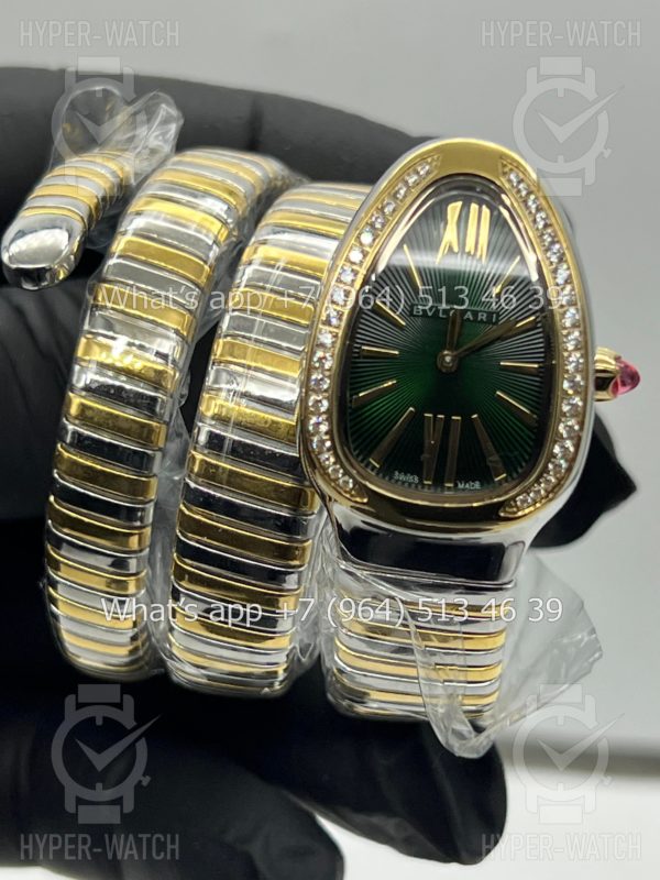 Фото 2 - Bvlgari Serpenti Tubogas 35mm Green