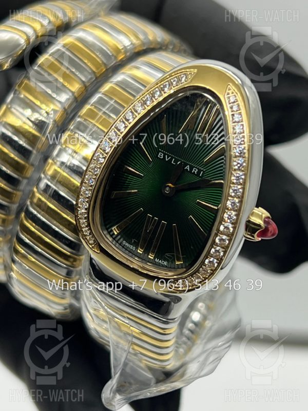 Фото 3 - Bvlgari Serpenti Tubogas 35mm Green