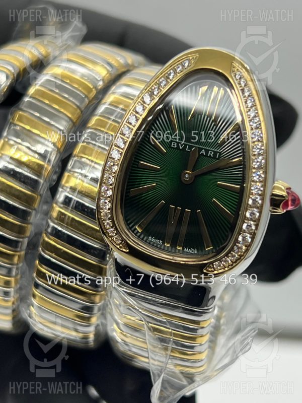 Фото 4 - Bvlgari Serpenti Tubogas 35mm Green