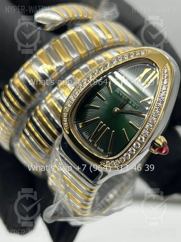Фото 5 - Bvlgari Serpenti Tubogas 35mm Green