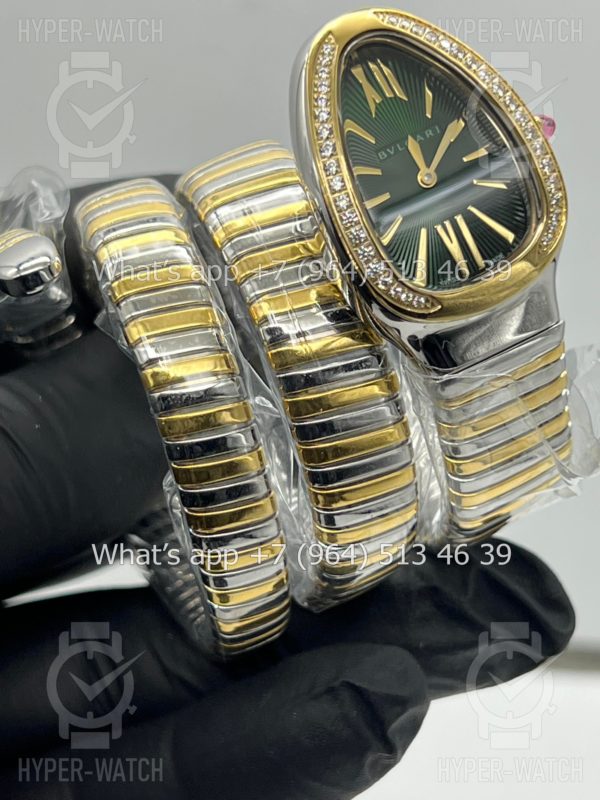 Фото 7 - Bvlgari Serpenti Tubogas 35mm Green