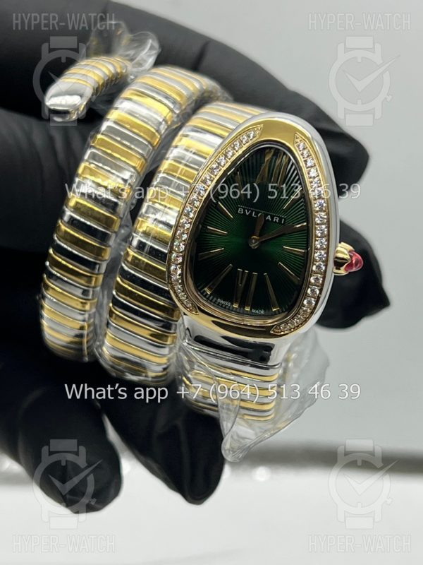 Фото 9 - Bvlgari Serpenti Tubogas 35mm Green