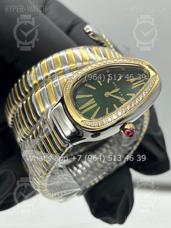 Фото 10 - Bvlgari Serpenti Tubogas 35mm Green