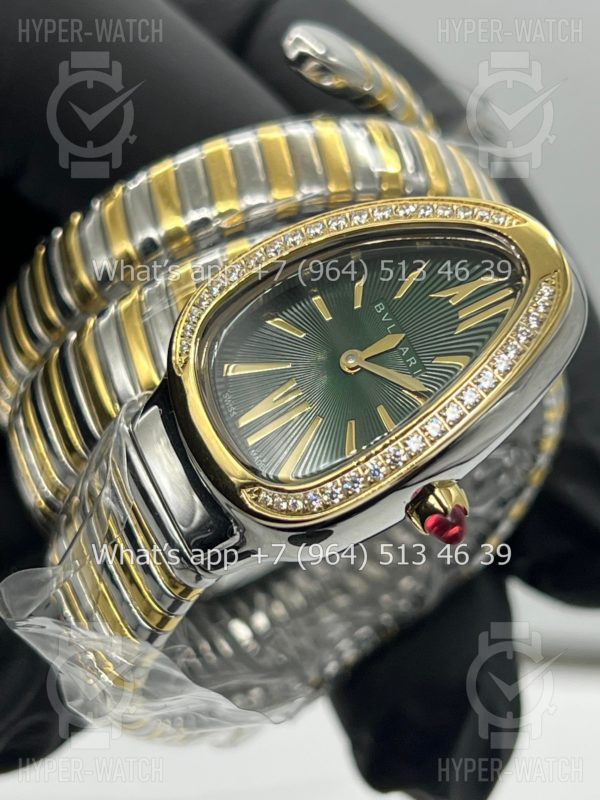 Фото 11 - Bvlgari Serpenti Tubogas 35mm Green