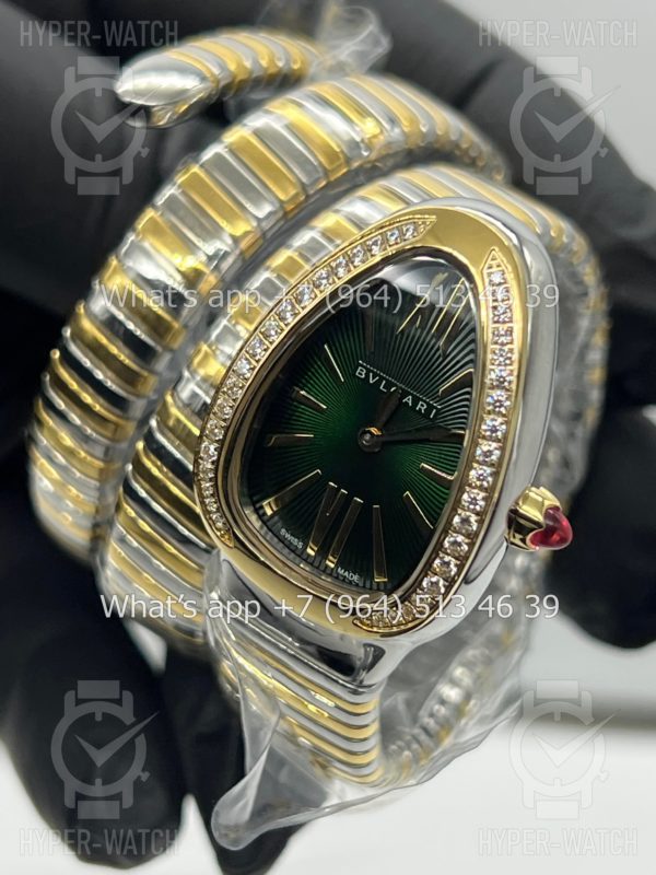 Фото 12 - Bvlgari Serpenti Tubogas 35mm Green