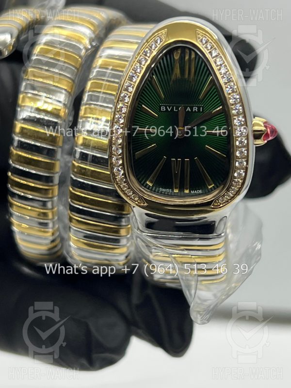 Фото 13 - Bvlgari Serpenti Tubogas 35mm Green
