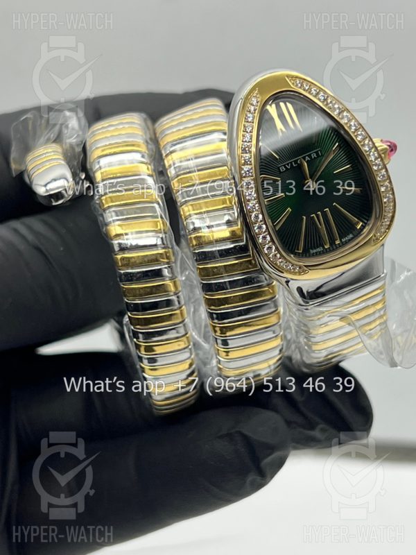 Фото 15 - Bvlgari Serpenti Tubogas 35mm Green