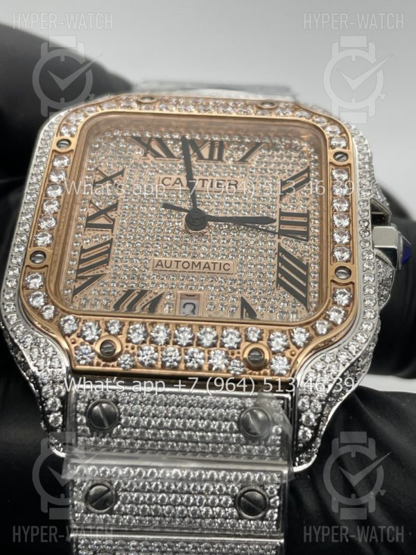 Фото 5 - Cartier Santos de Cartier 40mm Diamond
