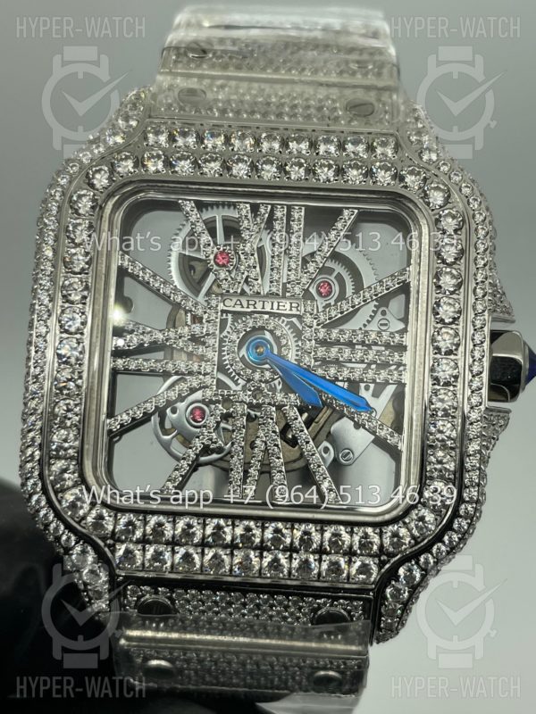 Товар Cartier Santos de Cartier Skeleton 40mm Diamond Steel Фото 8 - Cartier Santos de Cartier Skeleton 40mm Diamond Steel