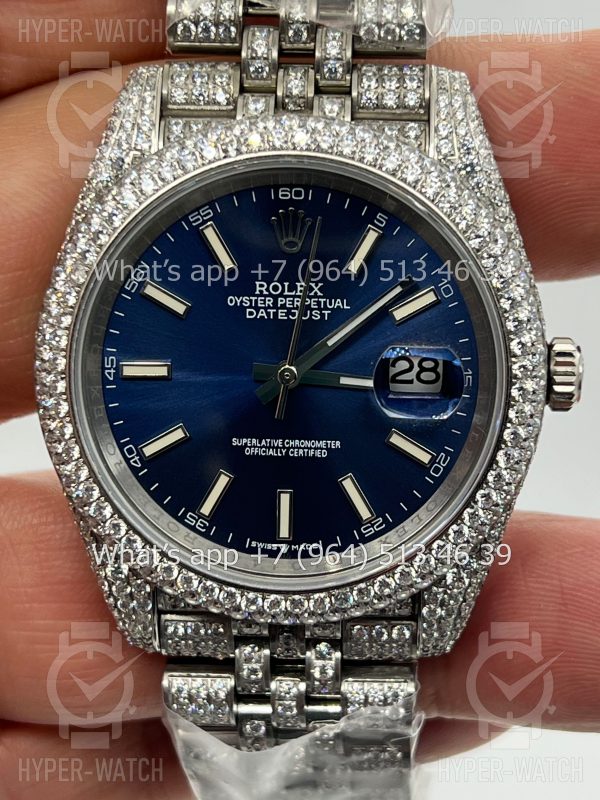 Фото 2 - Rolex Datejust 41mm 126334 Full Pave Blue