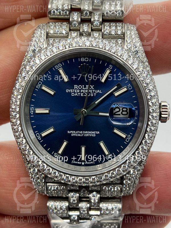 Фото 3 - Rolex Datejust 41mm 126334 Full Pave Blue
