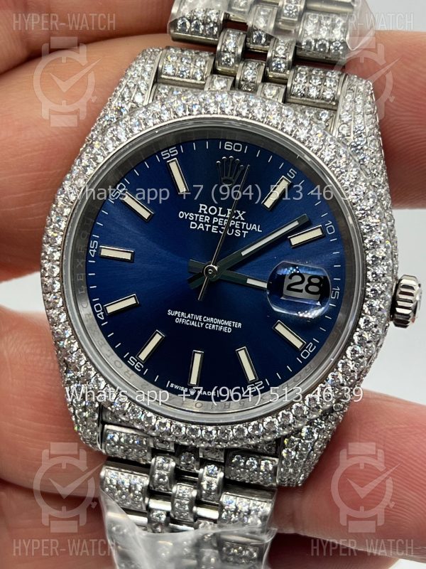 Фото 4 - Rolex Datejust 41mm 126334 Full Pave Blue