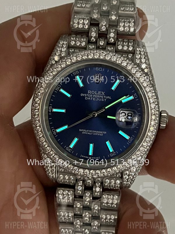 Фото 12 - Rolex Datejust 41mm 126334 Full Pave Blue