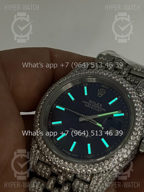 Фото 13 - Rolex Datejust 41mm 126334 Full Pave Blue