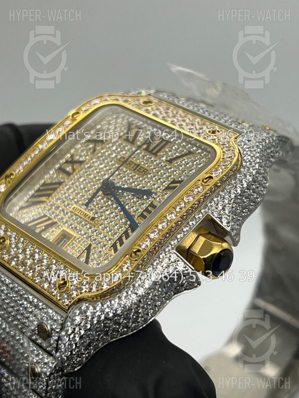 Фото 4 - Cartier Santos de Cartier 40mm Diamond Dial Steel