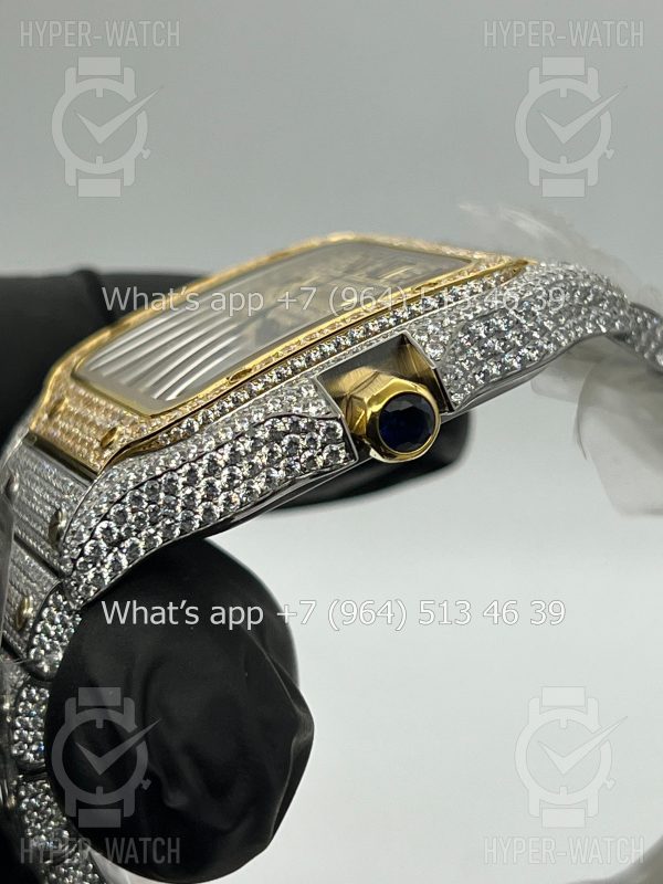 Фото 5 - Cartier Santos de Cartier 40mm Diamond Dial Steel