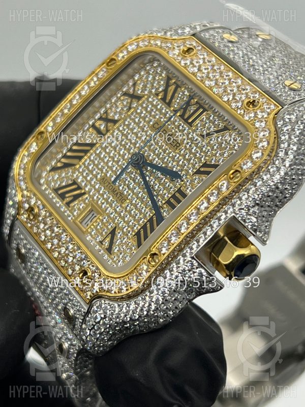 Фото 6 - Cartier Santos de Cartier 40mm Diamond Dial Steel
