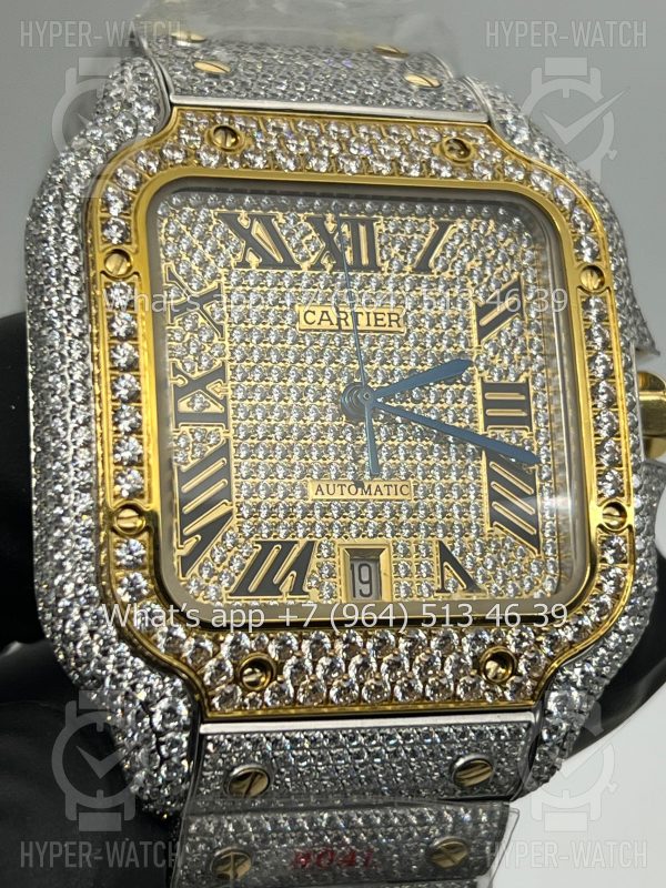 Фото 7 - Cartier Santos de Cartier 40mm Diamond Dial Steel