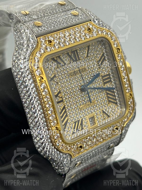 Фото 8 - Cartier Santos de Cartier 40mm Diamond Dial Steel