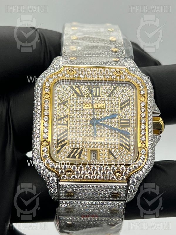 Фото 9 - Cartier Santos de Cartier 40mm Diamond Dial Steel