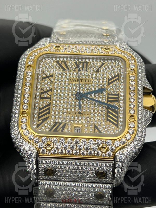 Фото 10 - Cartier Santos de Cartier 40mm Diamond Dial Steel
