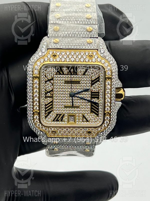 Фото 11 - Cartier Santos de Cartier 40mm Diamond Dial Steel