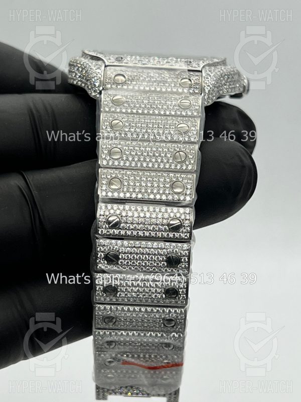 Фото 15 - Cartier Santos de Cartier 40mm Diamond Steel