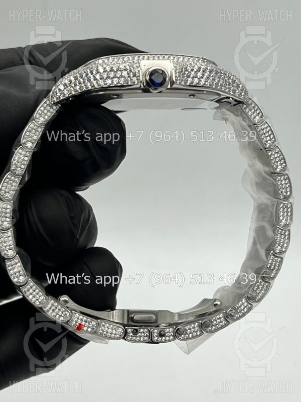Фото 16 - Cartier Santos de Cartier 40mm Diamond Steel
