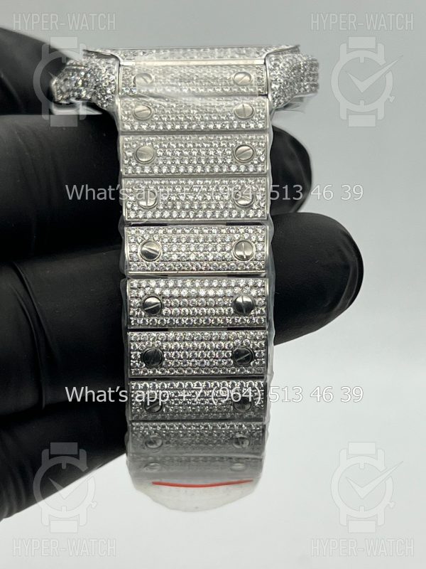 Фото 17 - Cartier Santos de Cartier 40mm Diamond Steel