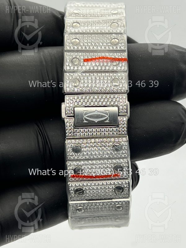 Фото 19 - Cartier Santos de Cartier 40mm Diamond Steel