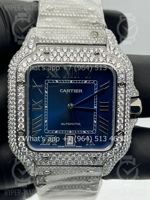 Фото 2 - Cartier Santos de Cartier 40mm Diamond Blue