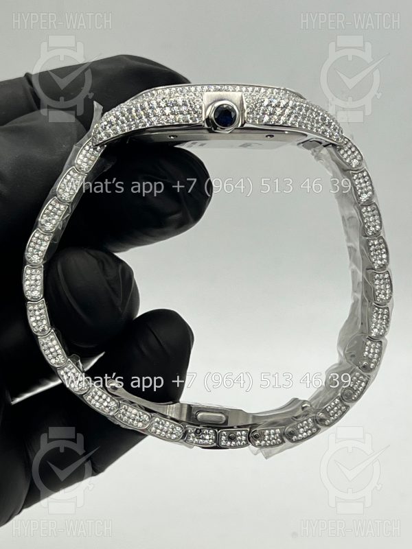 Фото 12 - Cartier Santos de Cartier 40mm Diamond Blue