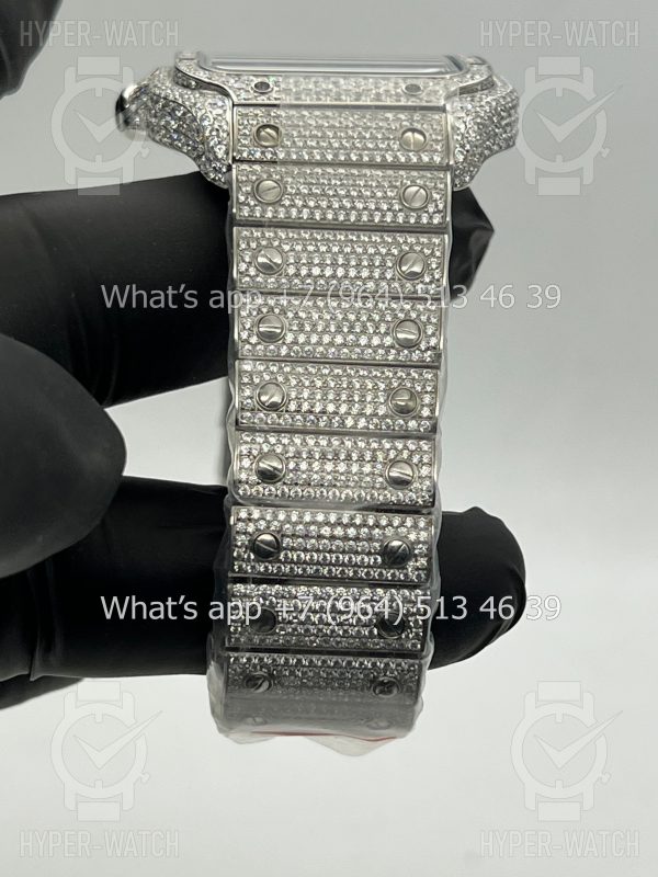 Фото 13 - Cartier Santos de Cartier 40mm Diamond Blue