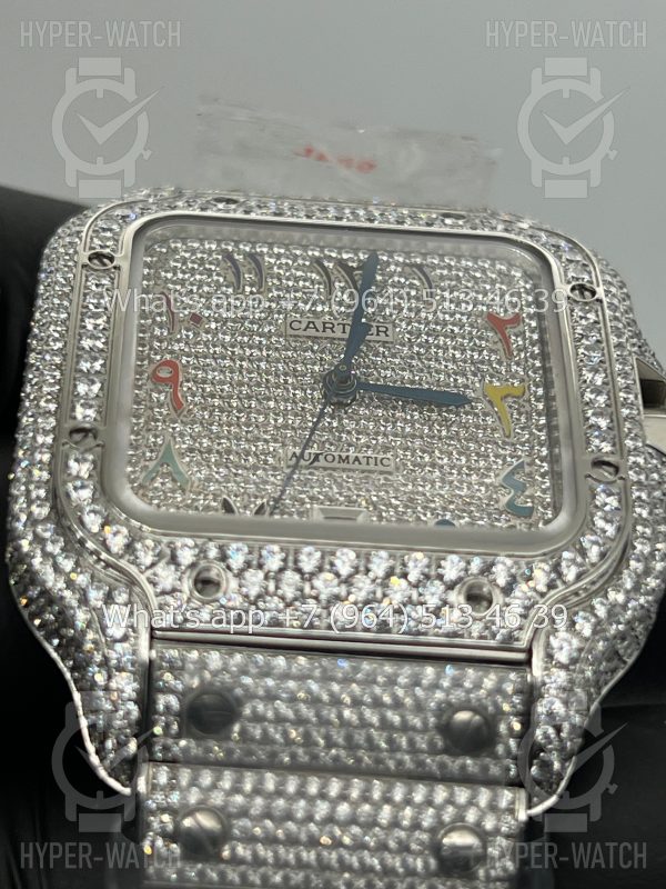 Фото 5 - Cartier Santos de Cartier 40mm Diamond Dial