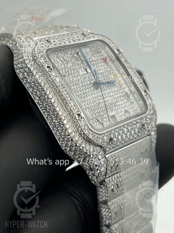 Фото 10 - Cartier Santos de Cartier 40mm Diamond Dial