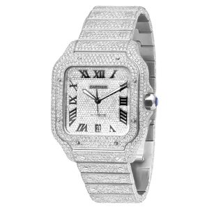 Фото 44 - Cartier Santos de Cartier 40mm Diamond Steel