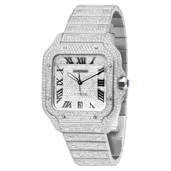 Фото 1 - Cartier Santos de Cartier 40mm Diamond Steel