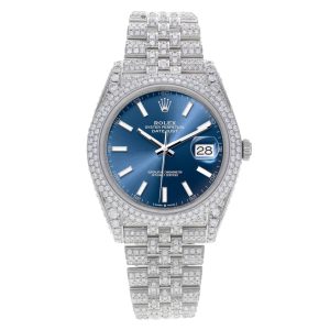Фото 70 - Rolex Datejust 41mm 126334 Full Pave Blue