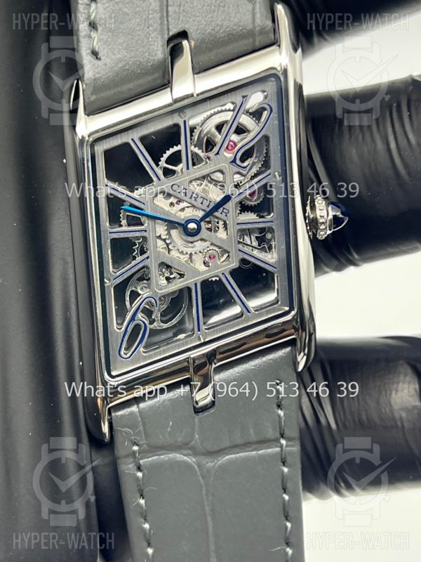 Фото 5 - Cartier Prive Tank Asymetrique Skeleton Steel