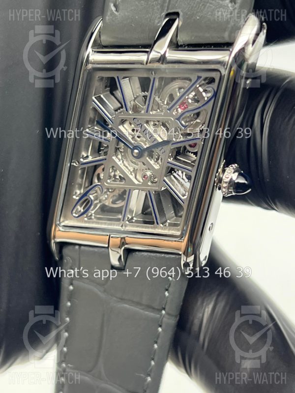 Фото 6 - Cartier Prive Tank Asymetrique Skeleton Steel