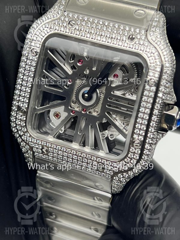 Фото 3 - Cartier Santos de Cartier Skeleton 40mm Diamond