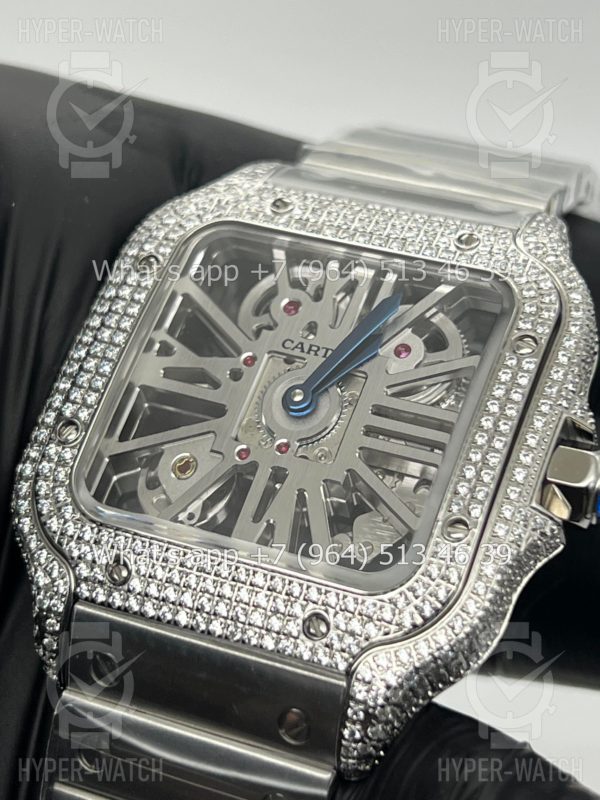 Фото 4 - Cartier Santos de Cartier Skeleton 40mm Diamond